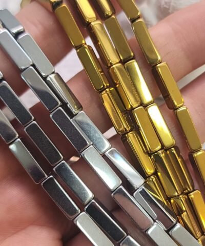 4x12 MM Dikdörtgen Hematit Doğal Taş