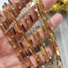 4x12 MM Dikdörtgen Altın Kaplama Takı Zinciri