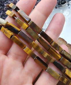 4x13 MM Dikdörtgen Kaplan Gözü Doğal Taş