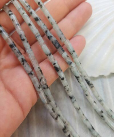 4x14 Mm Silindir Benekli Jasper Tasi