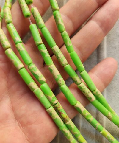 4x14 MM Silindir Fıstık Yeşili Varasit Taşı