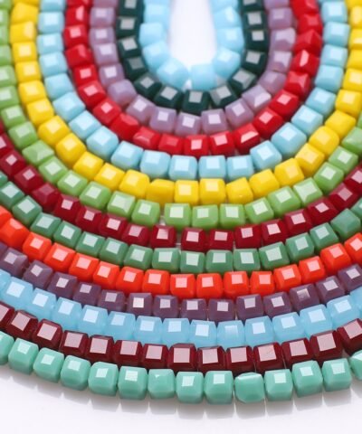 4x4 MM Küp Kristal Boncuk Çeşitleri