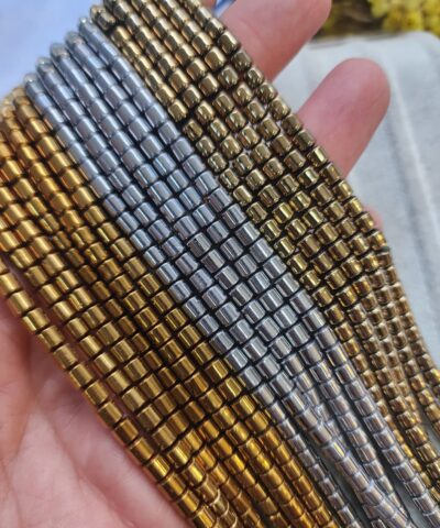 4x4 Mm Silindir Hematit Dogal Tas