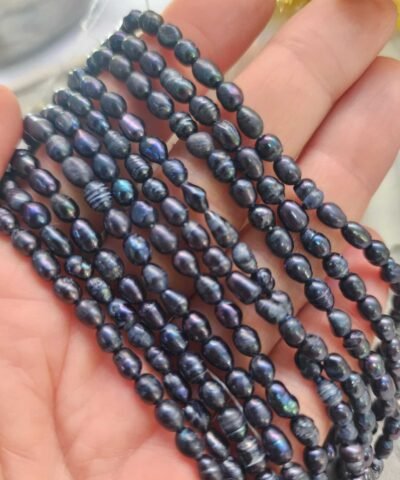 4x6 MM Arpa Doğal Siyah İnci