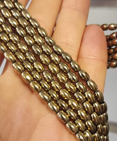 4x6 Mm Arpa Hematit Dogal Tas Soft Gold