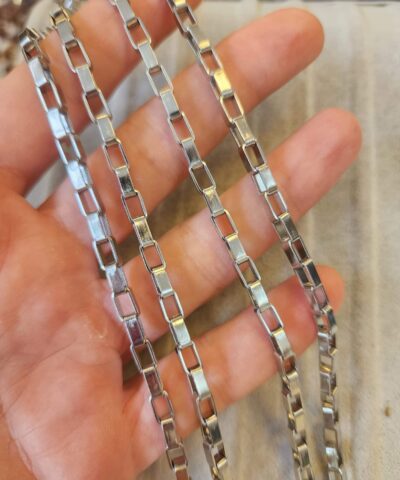 4x7 MM Dikdörtgen Çelik Takı Zincir