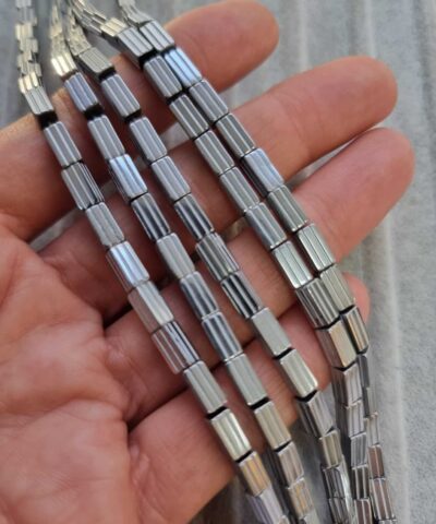 4x8 Mm Cizgili Dikdortgen Hematit Dogal Tas Gumus