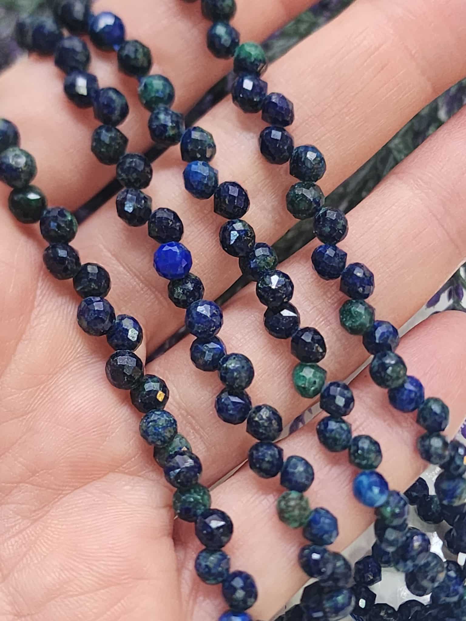 5 Mm Damla Piramit Azurit Tasi