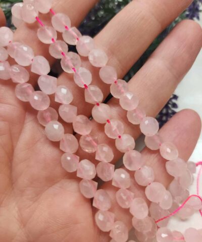 5 Mm Damla Piramit Pembe Kuvars Tasi 2