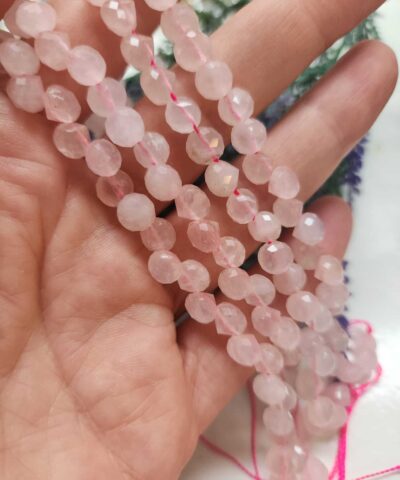 5 Mm Damla Piramit Pembe Kuvars Tasi