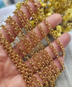 5 MM DOÇ Altın Kaplama Takı Zinciri