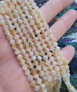 5 MM Fasetli Doğal Sitrin Taşı