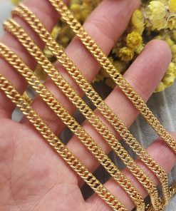5 MM İç İçe Halka Altın Kaplama Takı Zinciri