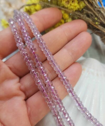 5x3 Mm Fasetli Rondela Aaa Ametist Tasi