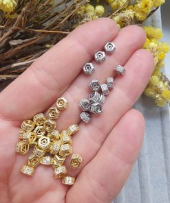 5x3 MM Zirkon Taşlı Çelik Petek Rondela