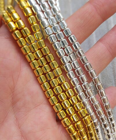 5x5 Mm Silindir Hematit Dogal Tas