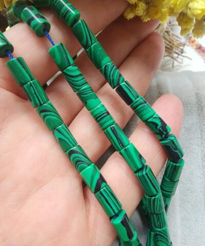 5x8 Silindir Malahit Dogal Tas Dizi