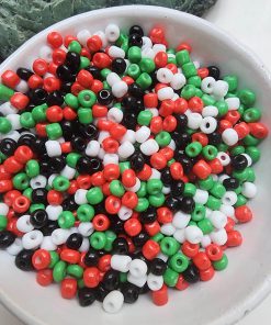 6/0 Filistin Bayrağı Renkleri Kum Boncuk 4 MM