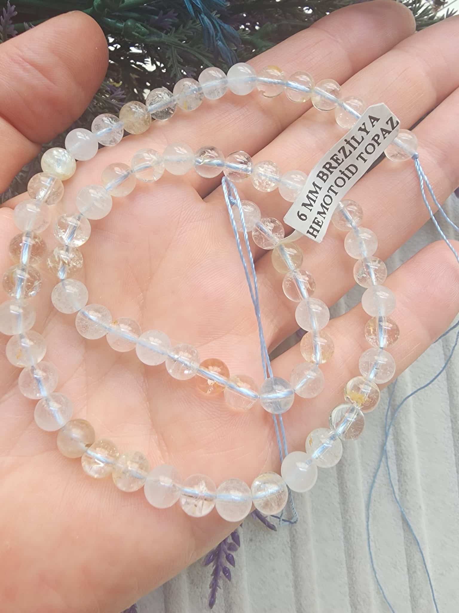 6 MM AAA Brezilya Doğal Hemotoid Topaz Taşı