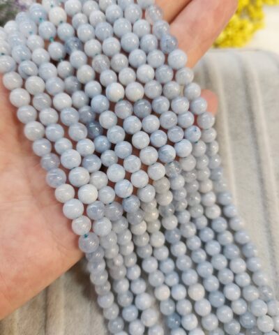 6 Mm Akuamarin Ceyt Kuvars Tasi