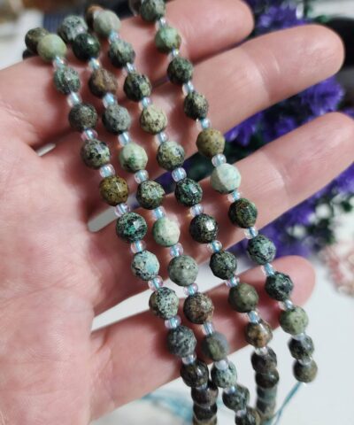 6 Mm Cokgen Afrika Turkuazi Dogal Tas Dizi Aaa 2