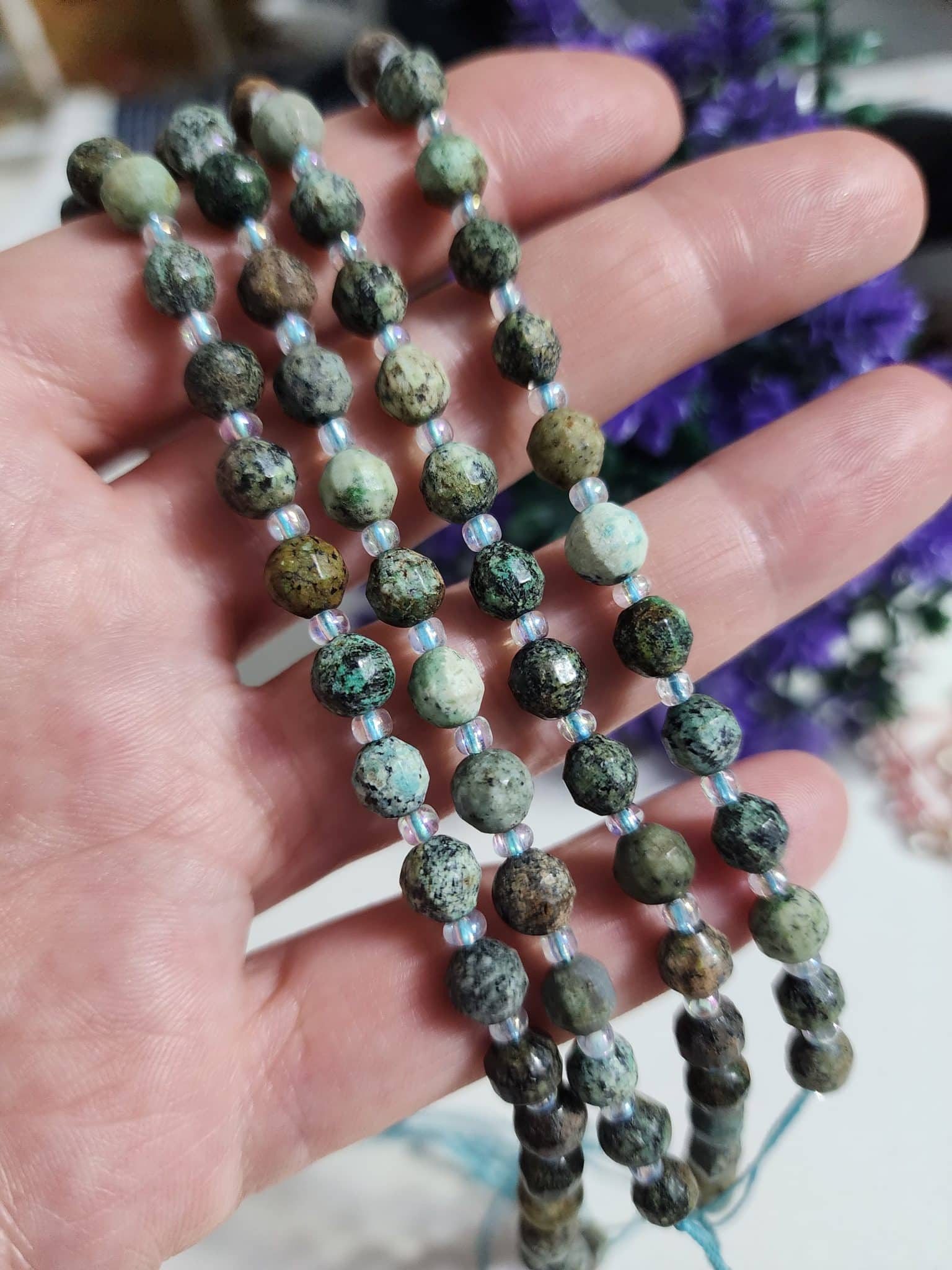 6 Mm Cokgen Afrika Turkuazi Dogal Tas Dizi Aaa 2