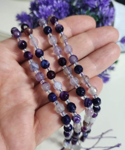 6 Mm Cokgen Mor Akik Dogal Tas Dizi Aaa 2