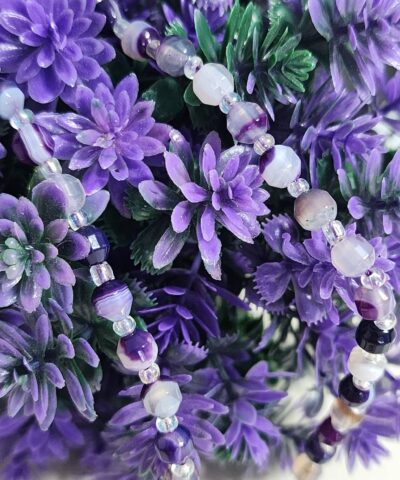 6 Mm Cokgen Mor Akik Dogal Tas Dizi Aaa