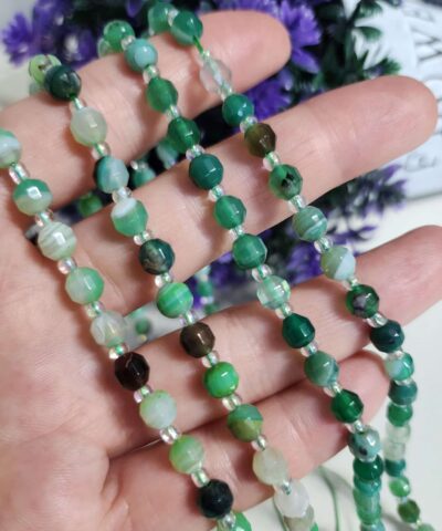 6 Mm Cokgen Yesil Akik Dogal Tas Dizi Aaa 2