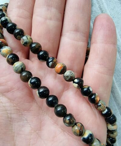 6 Mm Damarli Akik Dogal Tas Boncuk 2