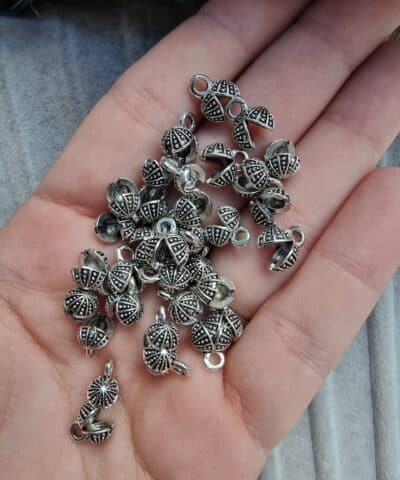 6 MM Desenli Döküm Midye Kapama Takı Malzemesi - 501