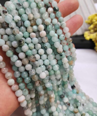 6 MM Faset Amazonit Ceyt Kuvars Taşı