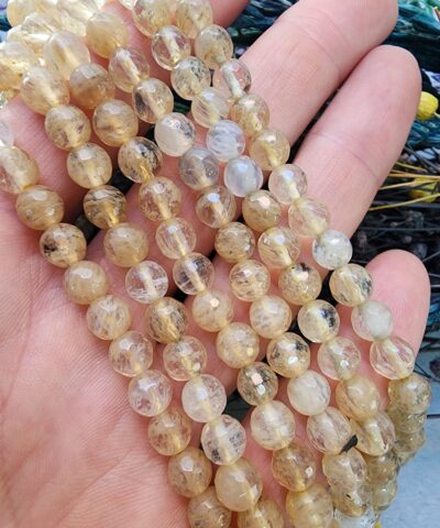 6 MM Faset Kesim Sarı Rutil Kuvars