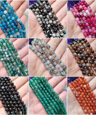 6 Mm Fasetli Akik Dogal Tas Boncuk 2