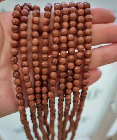 6 Mm Fasetli Kahve Yildiz Dogal Tas 6
