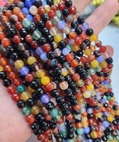 6 MM Fasetli Kış Mix Akik Taşı