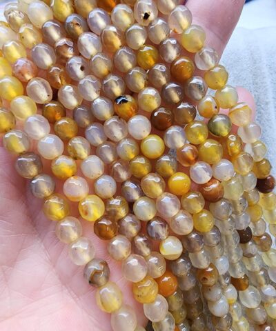 6 Mm Fasetli Sari Akik Tasi