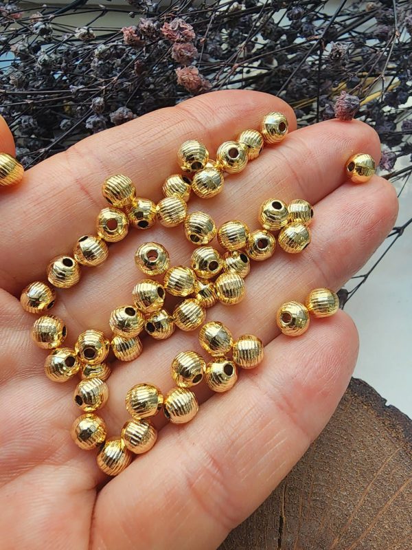 6 Mm İslemeli Metal Top Taki Ara Malzemesi 2
