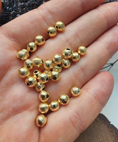 6 Mm İslemeli Metal Top Taki Ara Malzemesi 3