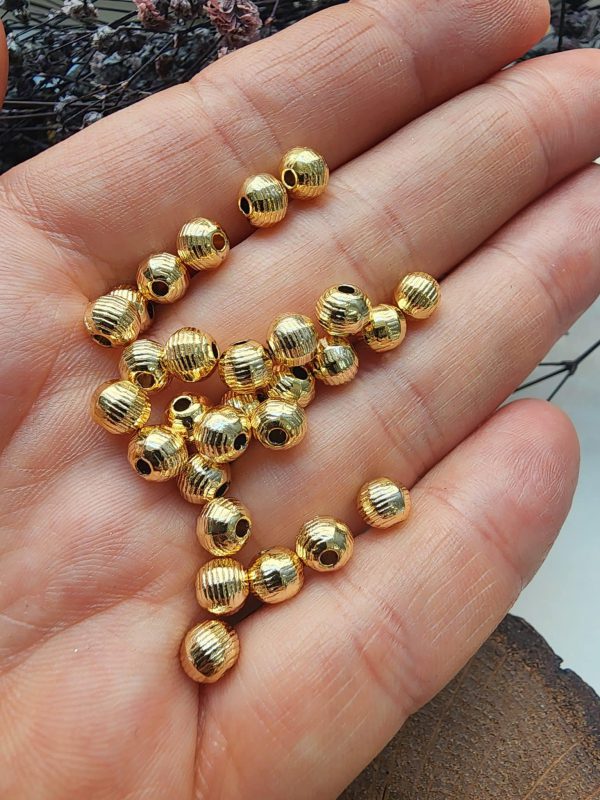 6 Mm İslemeli Metal Top Taki Ara Malzemesi 3