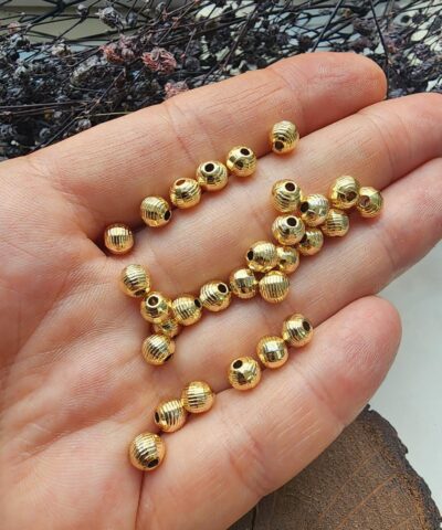 6 Mm İslemeli Metal Top Taki Ara Malzemesi 4