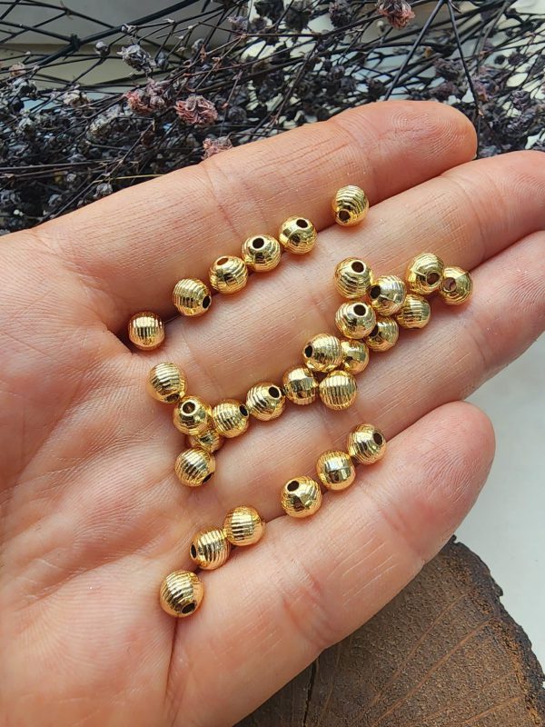 6 Mm İslemeli Metal Top Taki Ara Malzemesi 4