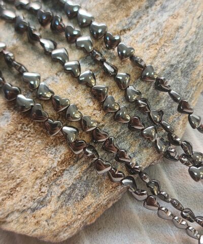 6 Mm Kalp Hematit Dogal Tas 2