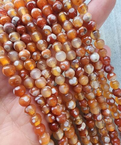 6 Mm Kure Benekli Kahve Akik Tasi