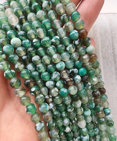 6 Mm Kure Benekli Yesil Akik Tasi