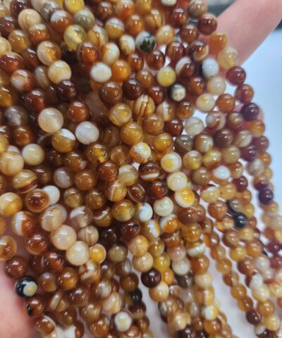 6 MM Küre Kahve Akik Taşı