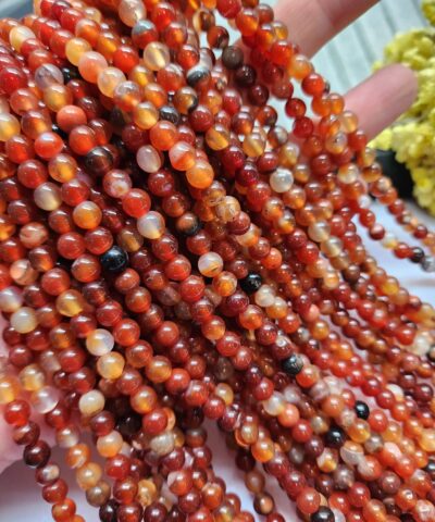 6 MM Küre Kahve Akik Taşı