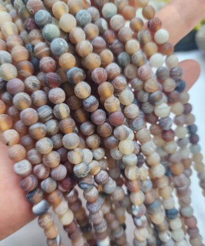 6 MM Küre Mat Kahve Akik Taşı