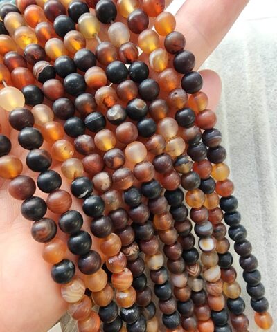 6 Mm Kure Mat Kahve Akik Tasi