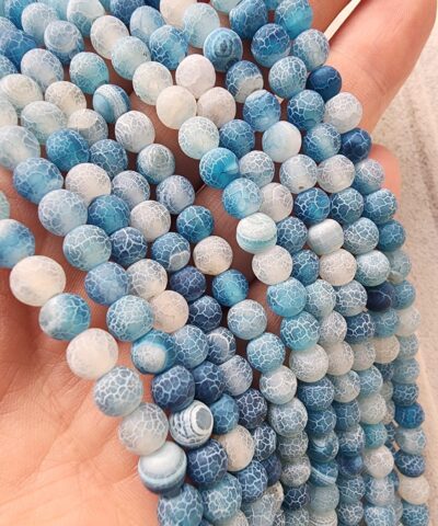 6 Mm Kure Mat Mavi Akik Tasi